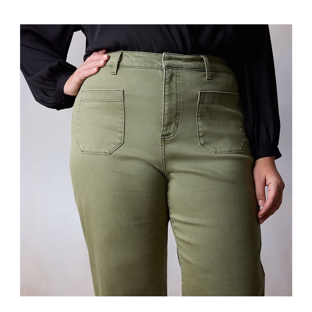 Olive Green High-Waisted Pants Lauren Conrad  Size 4